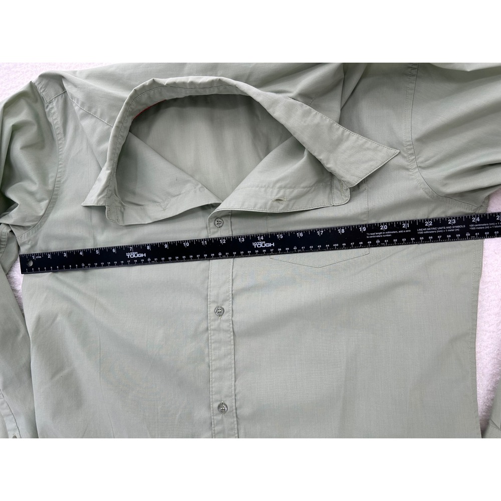 Quiksilver Mens Slim Fit Sage Green Long Sleeve Button Down Shirt XXL B109898 - Picture 5 of 12